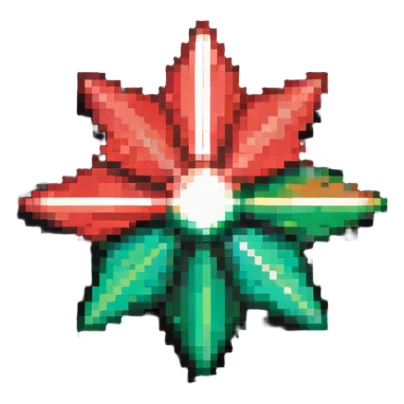 Star-shaped members badge with green to red gradient rays emanating from center sticker