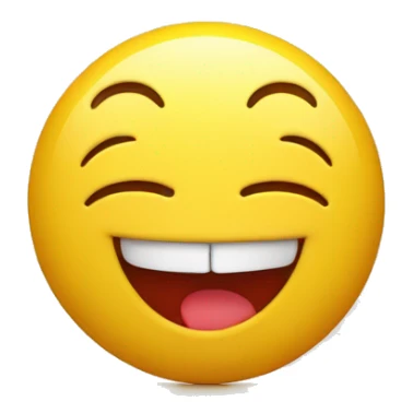 yellow color laughing emoji with red heart eyes and smiling sticker