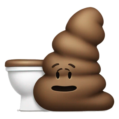 Poop in a toilet  sticker