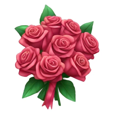 glittery bouguet of roses sticker