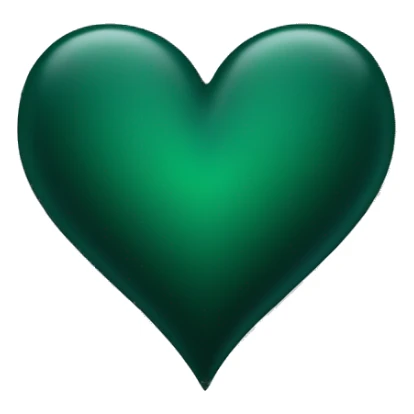 dark green heart sticker