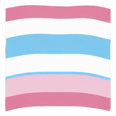 transgender pride flag with five horizontal stripes: light blue, pink, white, pink, and light blue sticker