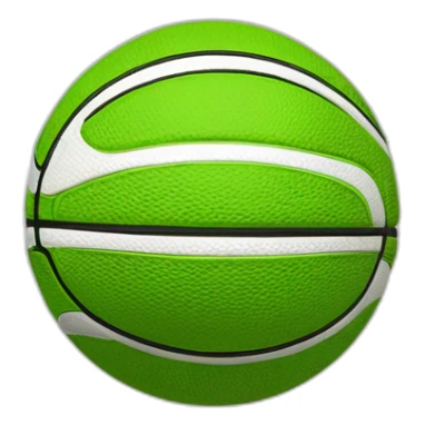 Pelota basquet verde con animación  sticker