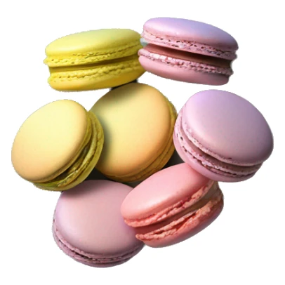 pastel macarons on vintage rococo golden plate sticker