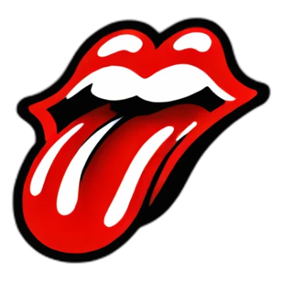 Rolling Stones tongue logo brightness sticker