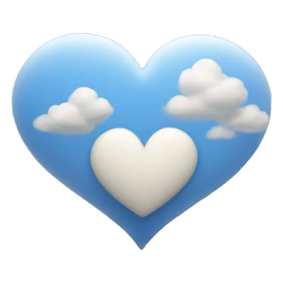 Heart in front of clouds sticker