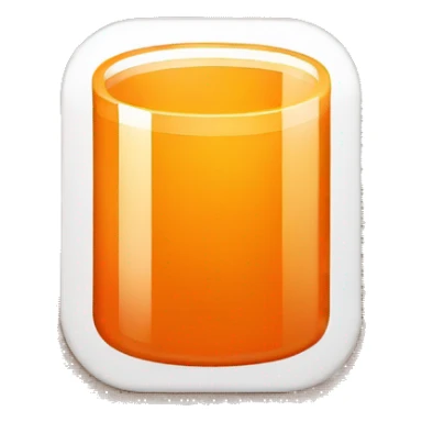 rounded corner with an orange background and a white matini glass in the mid sticker