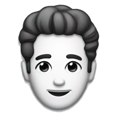 small black and white pin  sticker