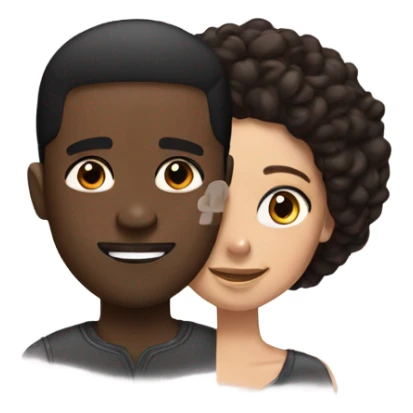 Black men on  with a brunette girl sticker