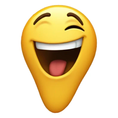 Laughing at the reaction on the left side with a pointing to left sticker