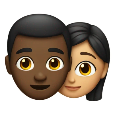 Black boy and mexican girl couple sticker