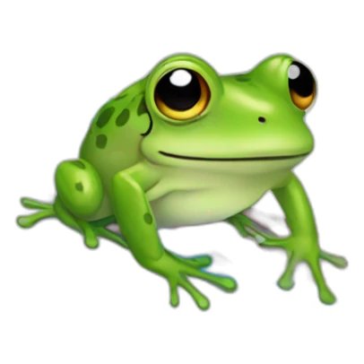 frog with colors of the trans pride flag sticker