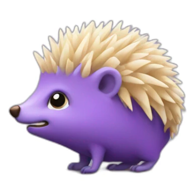 Purple kissing hedgehog sticker