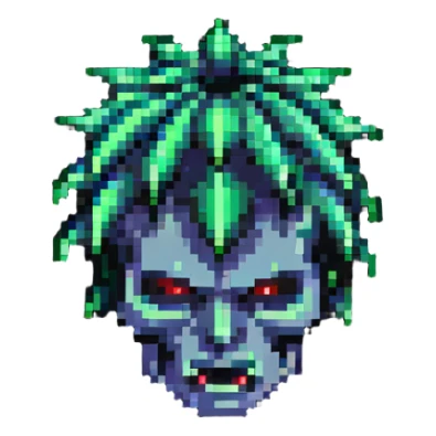 word 'INSULT' in dramatic, spiky pixel art font sticker