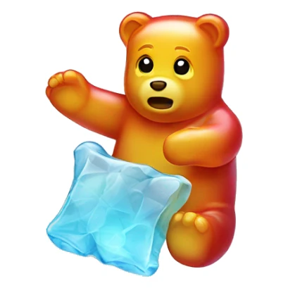 freezing gummy bear  sticker