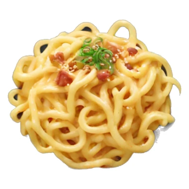 Samyang carbonara noodles in a bowl  sticker