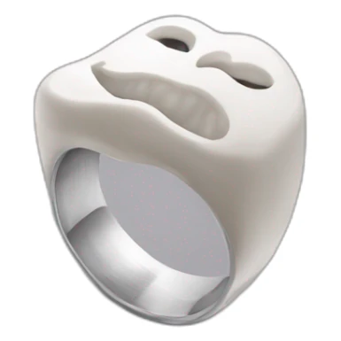 Bague pour les mains sur les dents sticker