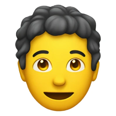Yellow emoji with a rizz face sticker