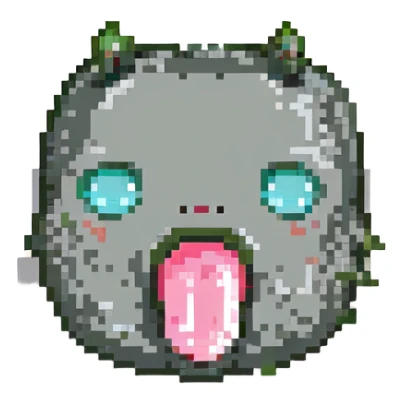 petty character sticking tongue out sticker