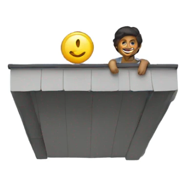 A person on the roof sticker