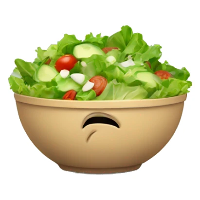 sad bowl of salad sticker