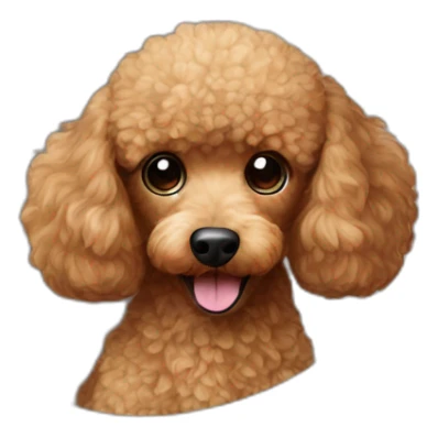 Light brown toy poodle in toilet sticker