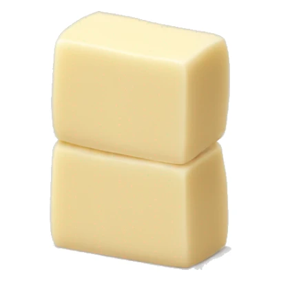 Square horizontal thin bar of white chocolate  sticker