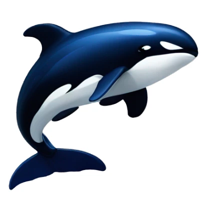 An orca whale wearing a Vancouver Canucks hat and jersey sticker