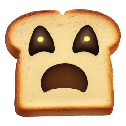 an evil peice of toast sticker