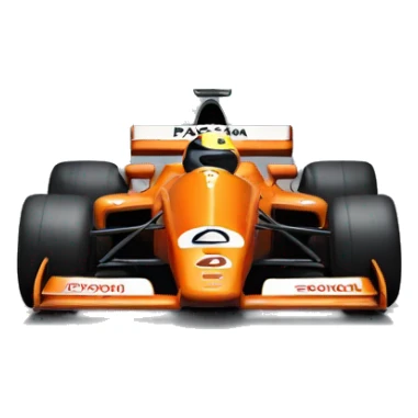  mclaren papaya formula 1 car with number 4 sticker