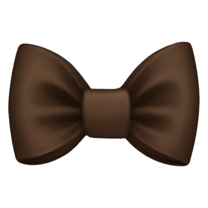 Espresso brown bow collar sticker