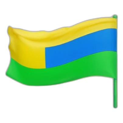 Drapeau bleu vert jaune couleur l’une au dessus de l’autre sticker