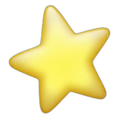 yellow star which is glowing use as a example the normal yellow emoji star sticker