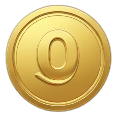 Golden coin with large "0" label and little laurel sticker