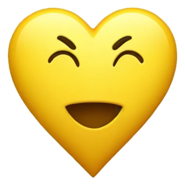 a yellow heart that looks like an emote sticker