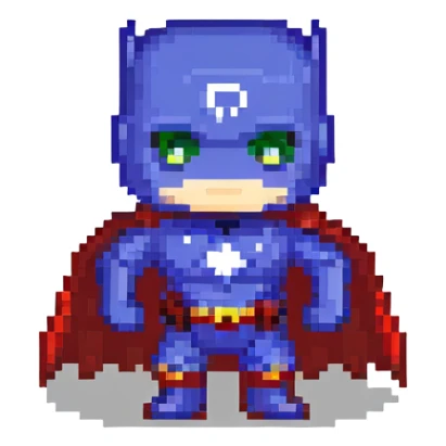 superhero funko pop style pixel art sticker