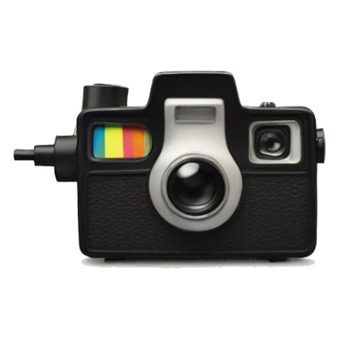 a polaroid film coming out from a polaroid camera sticker