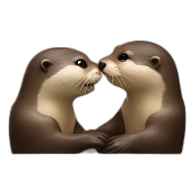 Otter kiss sticker