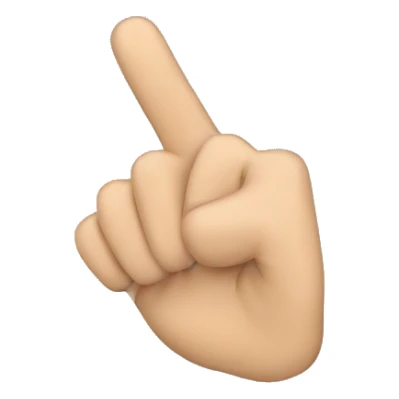 A hand with a finger pointing to the screen with a stop on it  sticker