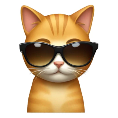 Cat with sunglasses sticker