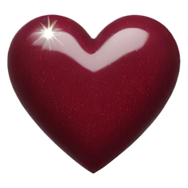 Maroon heart with silver sparkles around it  sticker