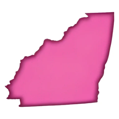 Pink state of Georgia sticker