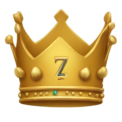 The letter Z with a golden crown  sticker