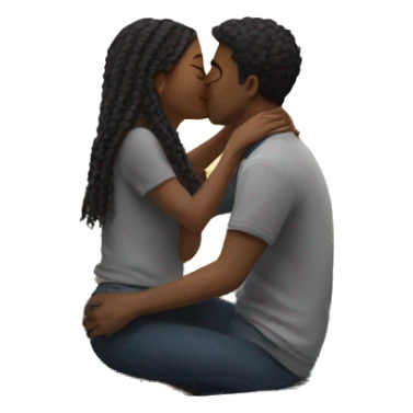 Guy kissing girl from roof sticker