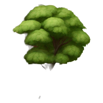 two floor house made of bricks, with dark grey windows and roof with a tree  sticker