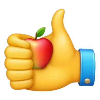 thumbs up emoji icon in apple style sticker