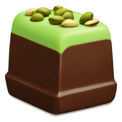 A bar of Dubai chocolate filled with Green pistachio cream sticker
