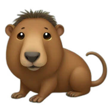 capibara with a Bob Marley hair sticker