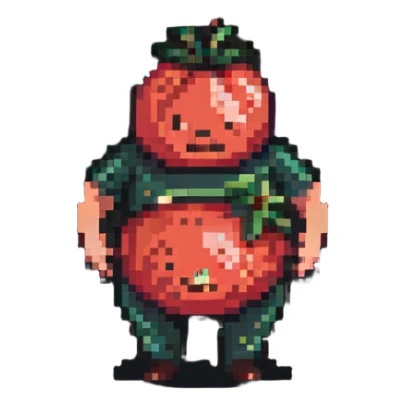 pregnant man with tomato belly sticker