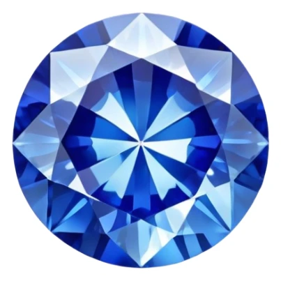 sapphire gemstone, blue precious gem, brilliant cut sticker